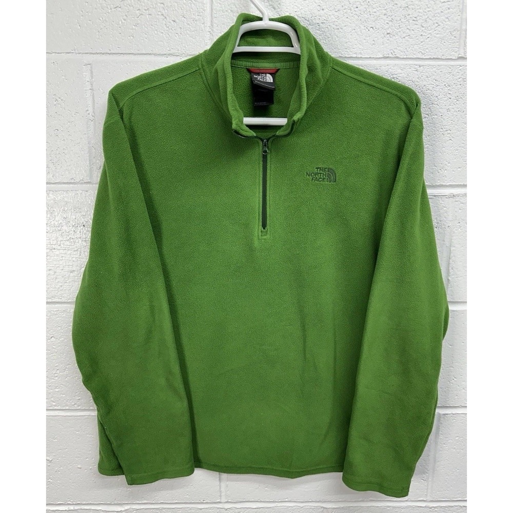 The North Face Pullover Green‎ TKA 100 Glacier Fleece / Mens Large